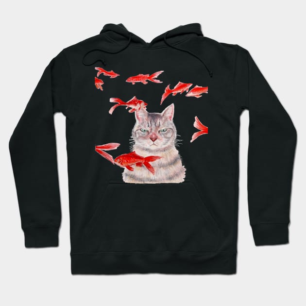 angry cat Hoodie by H'sstore